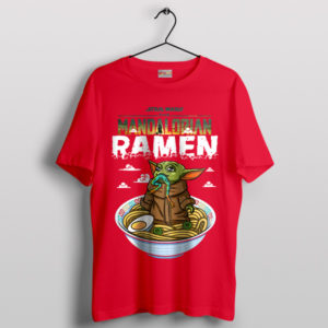 Baby Yoda Grogu Shoyu Ramen Red T-Shirt