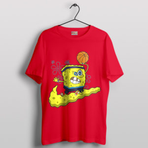 Basketball Game Fun Nike SpongeBob Red T-Shirt