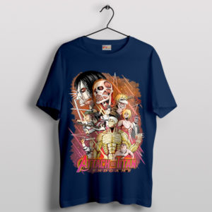 Battle Attack on Titan Endgame Navy T-Shirt