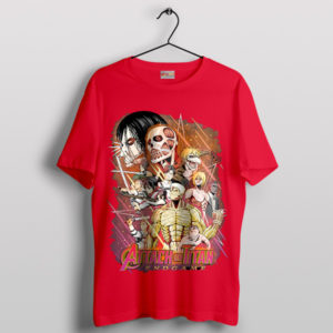 Battle Attack on Titan Endgame Red T-Shirt