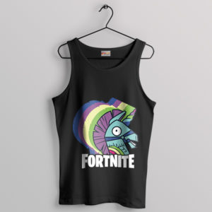 Battle Royale Chic Colorful Llama Black Tank Top