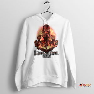 Battle with Eren Yeager Art in Action White Hoodie