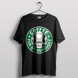 Beavis and Butt-Head Cartoon Coffee Black T-Shirt