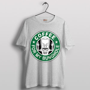 Beavis and Butt-Head Cartoon Coffee Sport Grey T-Shirt