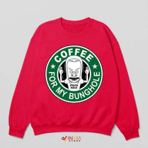 Beavis and Butt-Head Enjoy Coffeehouse Red Sweatshirt