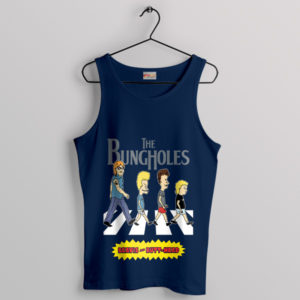 Beavis and Butt-Head In Abbey Road Navy Tank Top