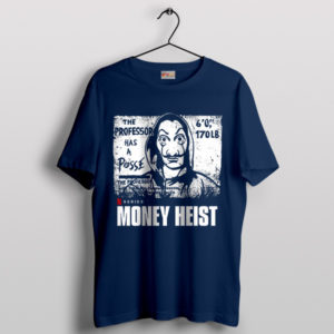 Behind the Heist The Professor Navy T-Shirt