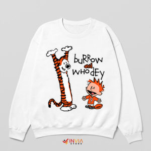 Bengals Magic Calvin and Hobbes White Sweatshirt