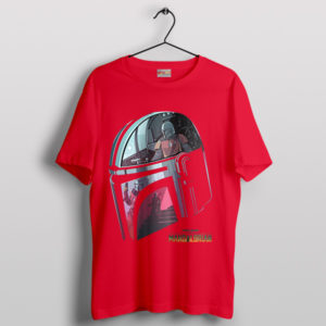 Beskar Helmet The Mandalorian 3 Red T-Shirt