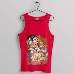 Best Anime Attack on Titan Endgame Red Tank Top