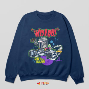 Best Daddy Din Djarin With Grogu Navy Sweatshirt