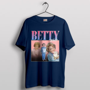 Betty White Vintage The Golden Girls Navy T-Shirt3