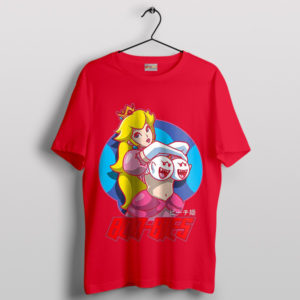 Big Boobs Princess Peach Skateboard Red T-Shirt