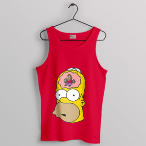 Big Homer Head Monkey Red Tank Top