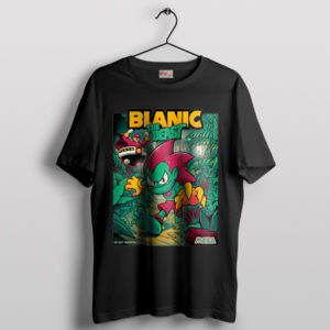 Blanka Street Fighter Sonic Face Black T-Shirt