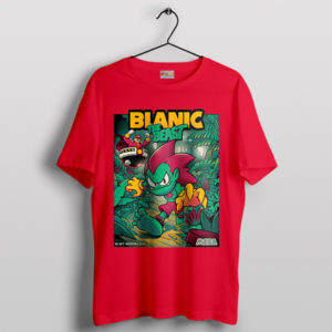 Blanka Street Fighter Sonic Face Red T-Shirt