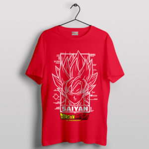 Blueprint for Saiyan Supremacy Goku Red T-Shirt