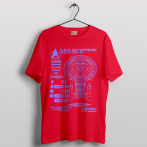 Blueprints of the Future USS Enterprise Red T-Shirt