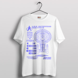 Blueprints of the Future USS Enterprise White T-Shirt