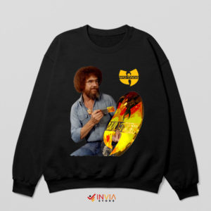 Bob Ross Meme Wu Tang Clan Black Sweatshirt