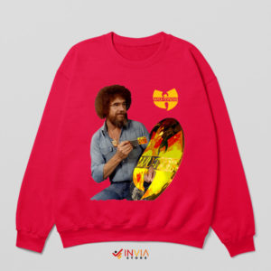 Bob Ross Meme Wu Tang Clan Red Sweatshirt