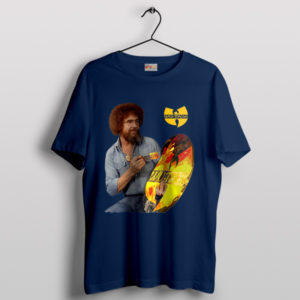 Bob Ross Painting Kit Wu Tang Clan Navy T-Shirt