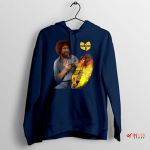 Bob Ross The Joy of Painting Wu Tang Navy Hoodie