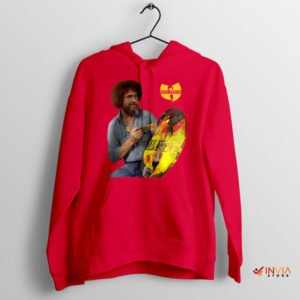 Bob Ross The Joy of Painting Wu Tang Red Hoodie