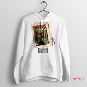 Boba Fett Card Design Bounty Hunter White Hoodie