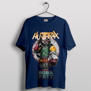 Boba Fett Metalhead Anthrax Navy T-Shirt