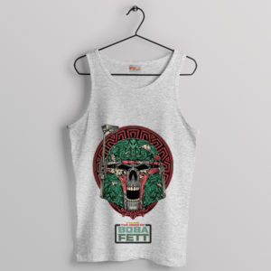 Boba Fett Skull Face Space Warrior Sport Grey Tank Top