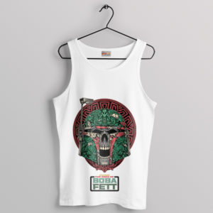 Boba Fett Skull Face Space Warrior White Tank Top