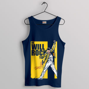 Bohemian Rhapsody Kill Bill Style Navy Tank Top