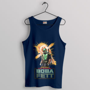 Bounty Hunter Boba Fett Star Wars Navy Tank Top