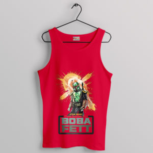 Bounty Hunter Boba Fett Star Wars Red Tank Top