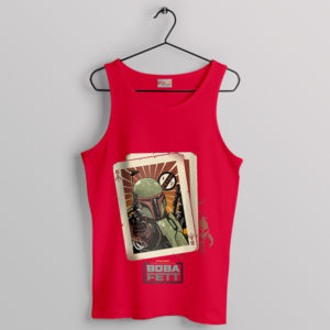 Bounty Hunter Card Boba Fett Art Red Tank Top