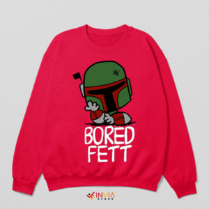 Bounty Hunter Chic Bored Fett Red Sweatshirt