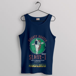 Bounty Hunter Ride Boba Fett Slave 1 Navy Tank Top