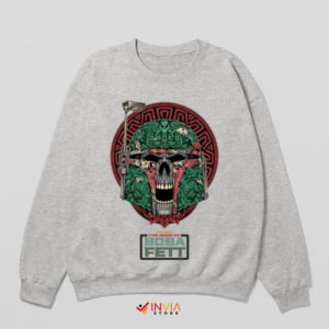 Bounty Hunter Skull Face Boba Fett Sport Grey Sweatshirt