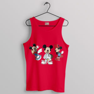 Brands Luxury Fashion Mickey Minnie Red Tank Top