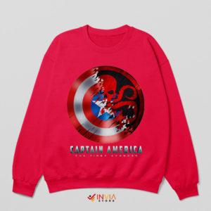 Captain America Hail Hydra Shield Red Sweatshirt