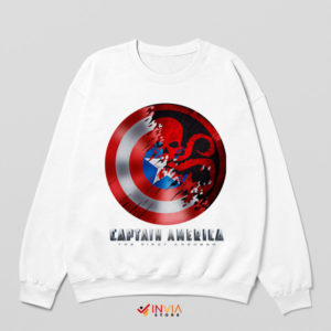 Captain America Hail Hydra Shield White Sweatshirt