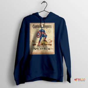 Captain Marica Flavor Steve Rogers Rum Navy Hoodie