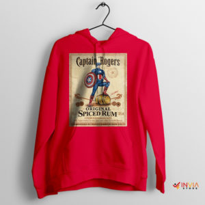 Captain Marica Flavor Steve Rogers Rum Red Hoodie