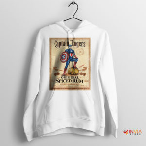 Captain Marica Flavor Steve Rogers Rum White Hoodie