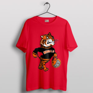 Cartoon Bengals Mascot Animal Red T-Shirt