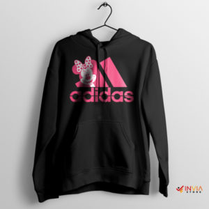 Cartoon Fashion Art Minnie Mouse Adidas Black Hoodie