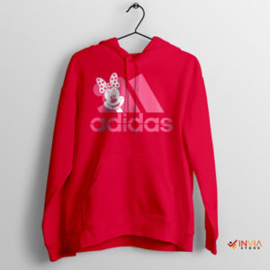 Cartoon Fashion Art Minnie Mouse Adidas Red Hoodie