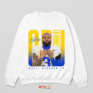 Catch the Spirit Odell Beckham Jr White Sweatshirt