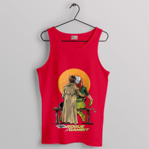 Celebrate Love Rogue and Gambit Moon Red Tank Top